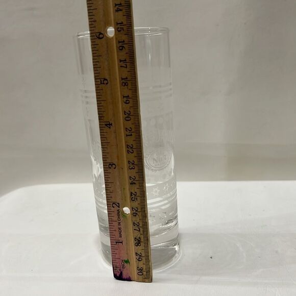Jack Daniels Clear Glass Tumbler 10 Oz 6 1/4 In Tall 2 1/4 In Round Old No 7 - Picture 6 of 6